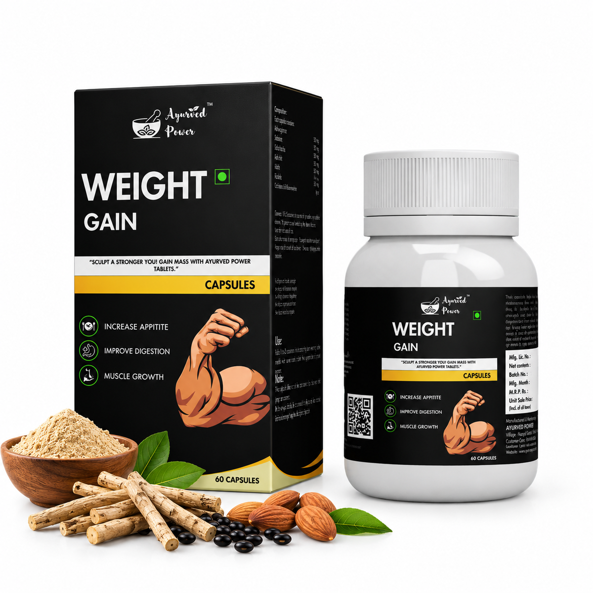 Weight Gain Capsule by Ayurved Power