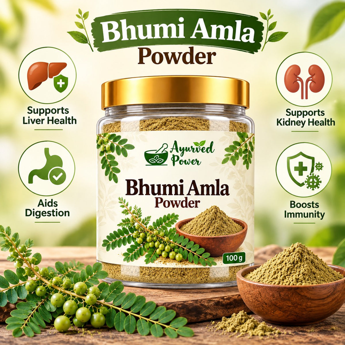 Bhumi Amla Powder benefits - liver, kidney, digestion, immunity support