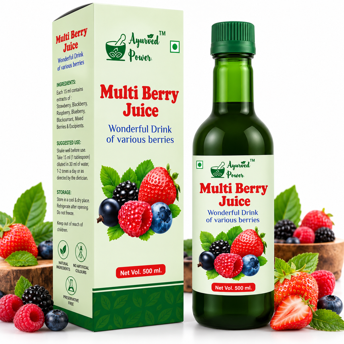 Multiberry Juice 500 ml by Ayurved Power