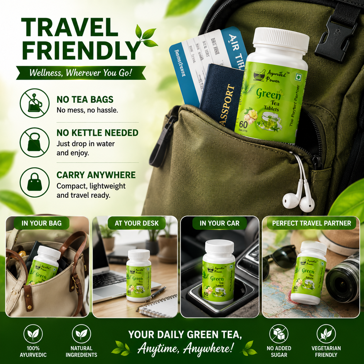 Green Tea Tablet for Weight Loss & Metabolism Boost